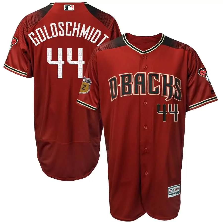 Custom Paul goldschmidt arizona diamondbacks majestic 2017 spring training flex base player jersey sedona red
