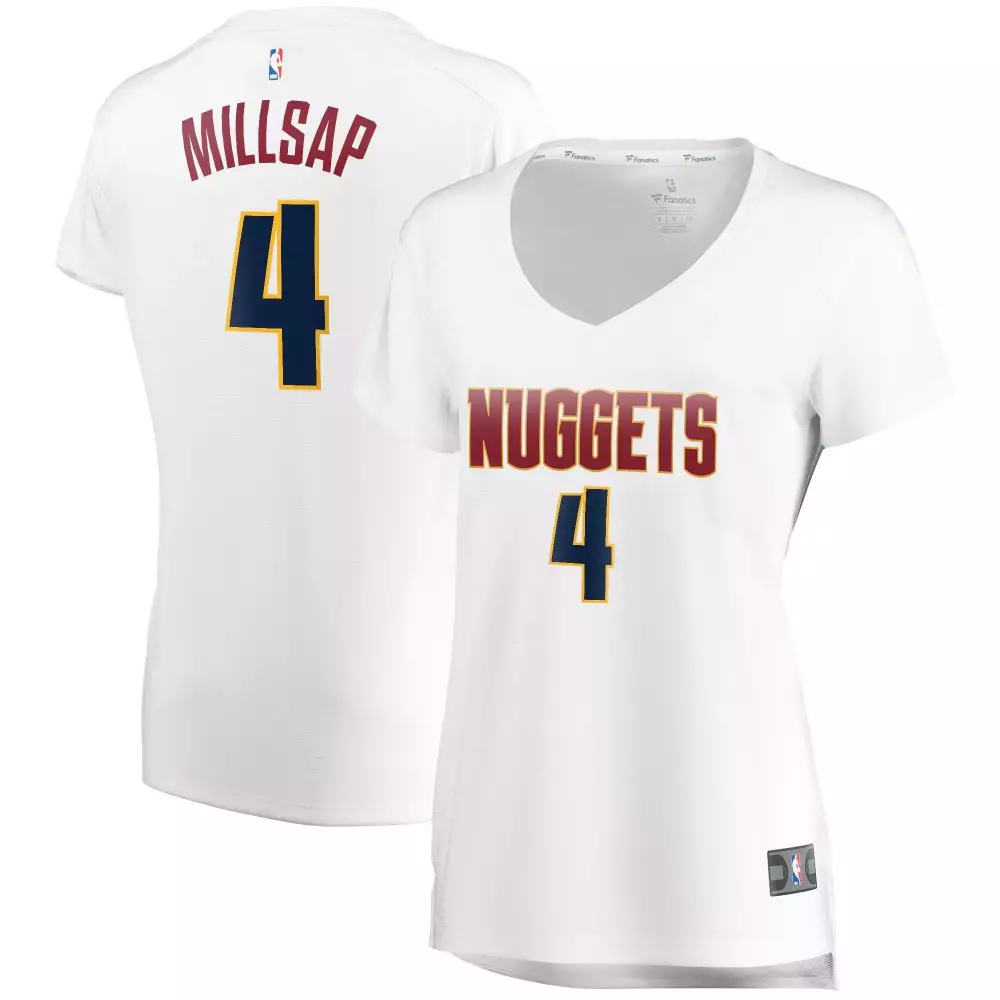 Customizable Paul millsap denver nuggets womens player association edition white jersey gift for denver nuggets fans