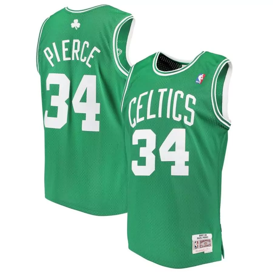 Customizable Paul pierce boston celtics mitchell ness 2007 08 hardwood classics swingman jersey kelly green