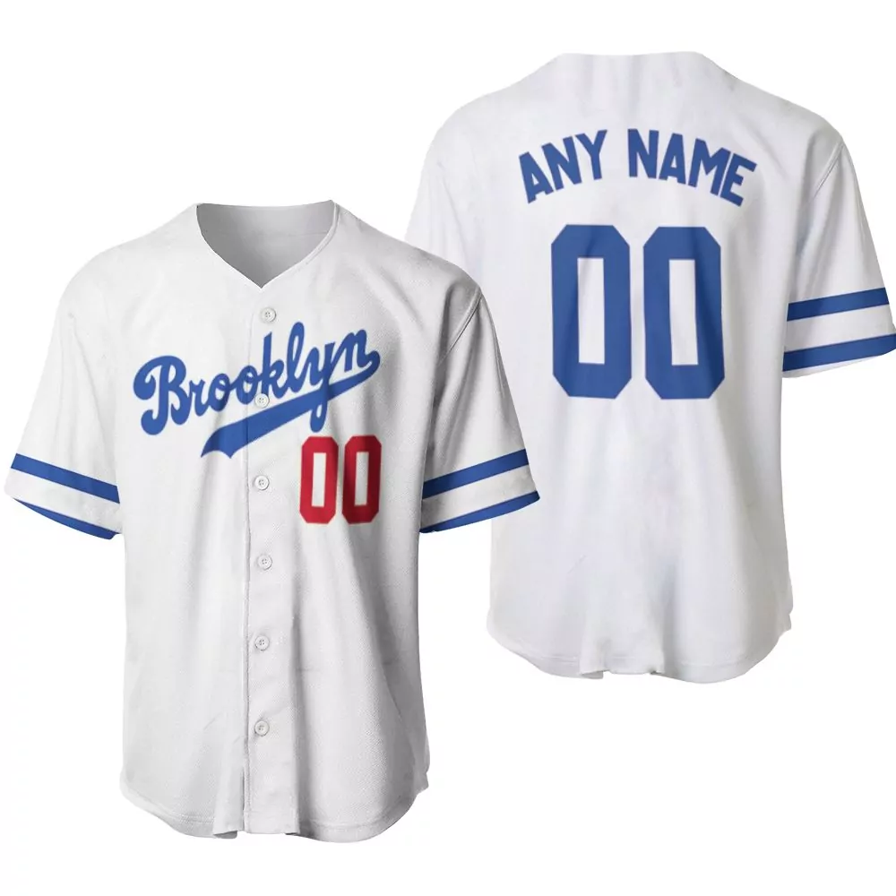 Personalized Personalized brooklyn dodgers any name 00 2020 mlb team white jersey inspired style baseball jersey