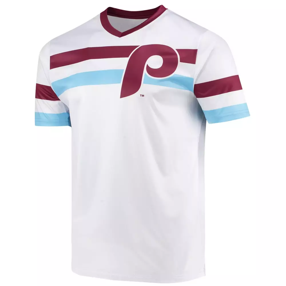Customizable Philadelphia phillies stitches cooperstown collection v neck jersey white
