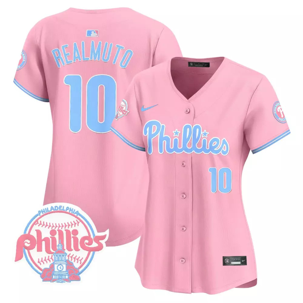 Custom Pink bryce harper phillies bubblegum pink vapor premier limited jersey v2 all stitched