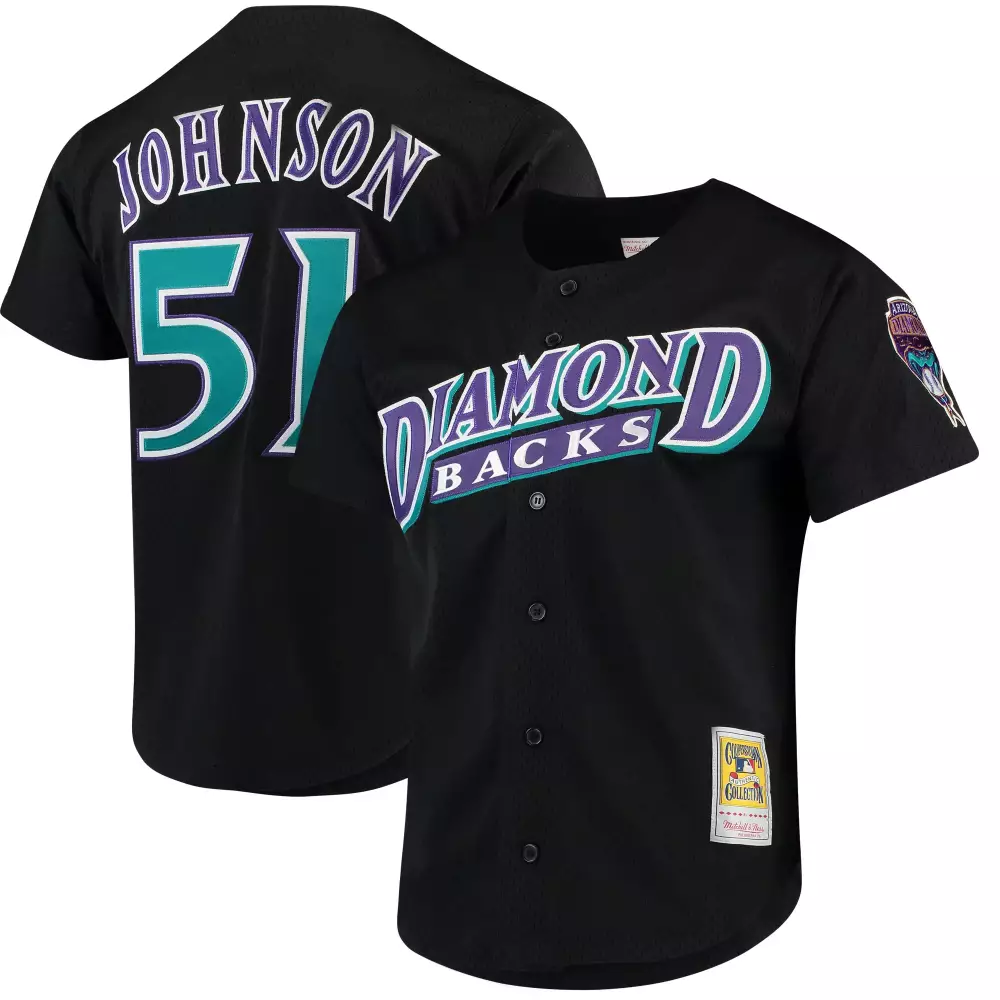 Customizable Randy johnson arizona diamondbacks mitchell amp ness fashion cooperstown collection mesh batting practice jersey black