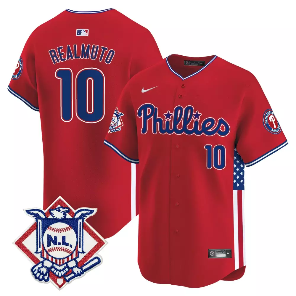 Custom Red alec bohm phillies 2024 fourth of july vapor premier limited jersey v4 all stitched