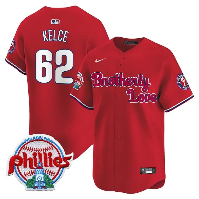 Custom Red alec bohm phillies brotherly love vapor premier limited jersey all stitched
