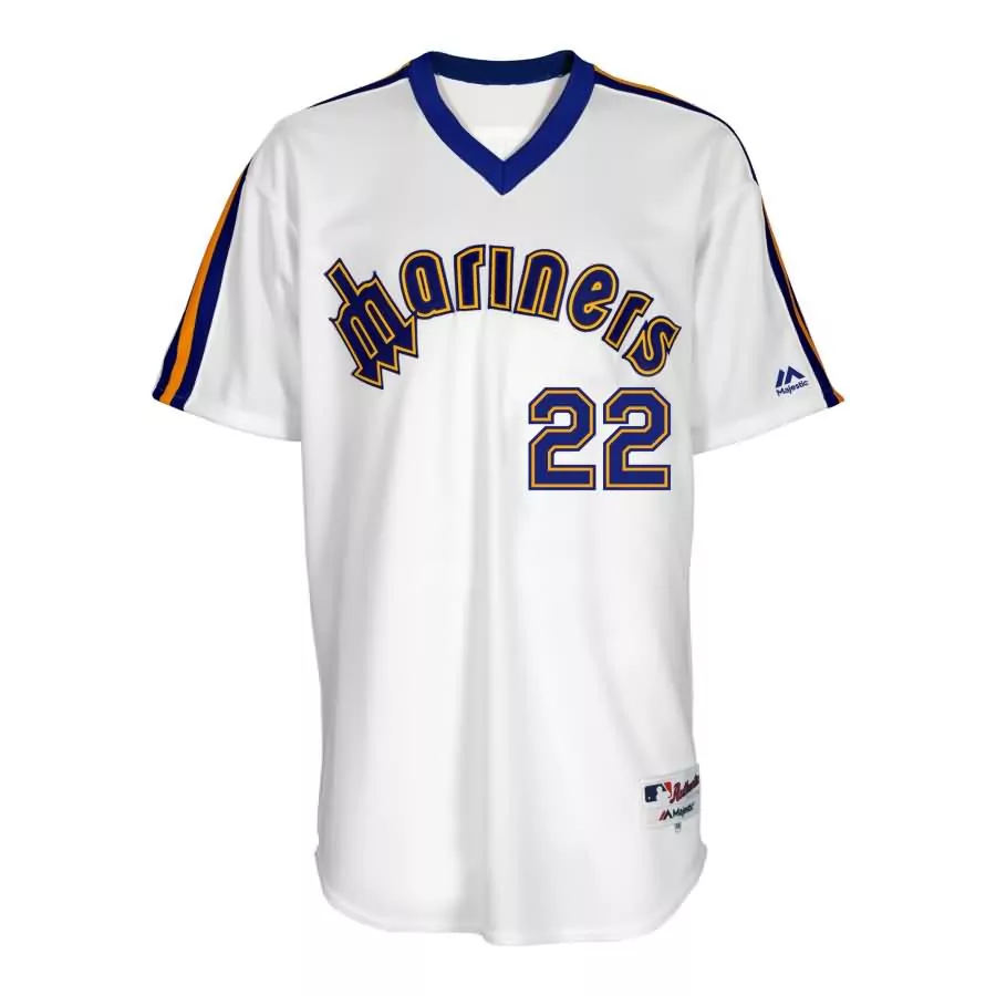 Custom Robinson cano seattle mariners majestic 1984 turn back the clock throwback player jersey white