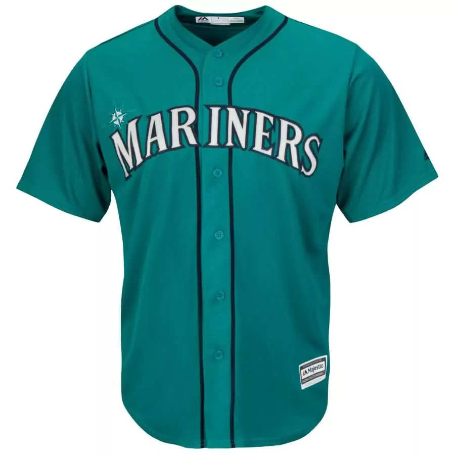 Custom Robinson cano seattle mariners majestic cool base player jersey northwest green