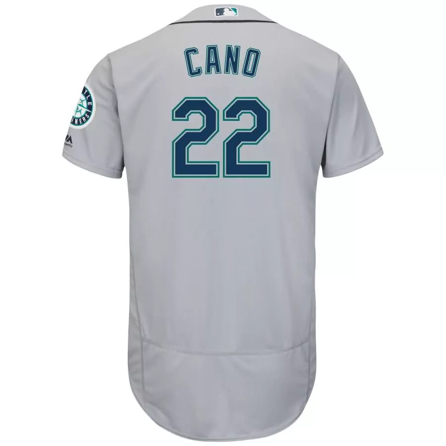 Customizable Robinson cano seattle mariners majestic road flex base collection player jersey gray