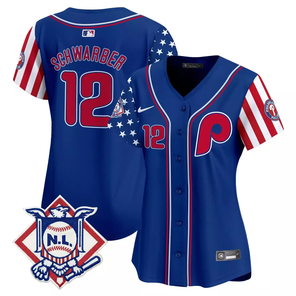 Personalized Royal jt realmuto phillies 2024 fourth of july vapor premier limited jersey all stitched