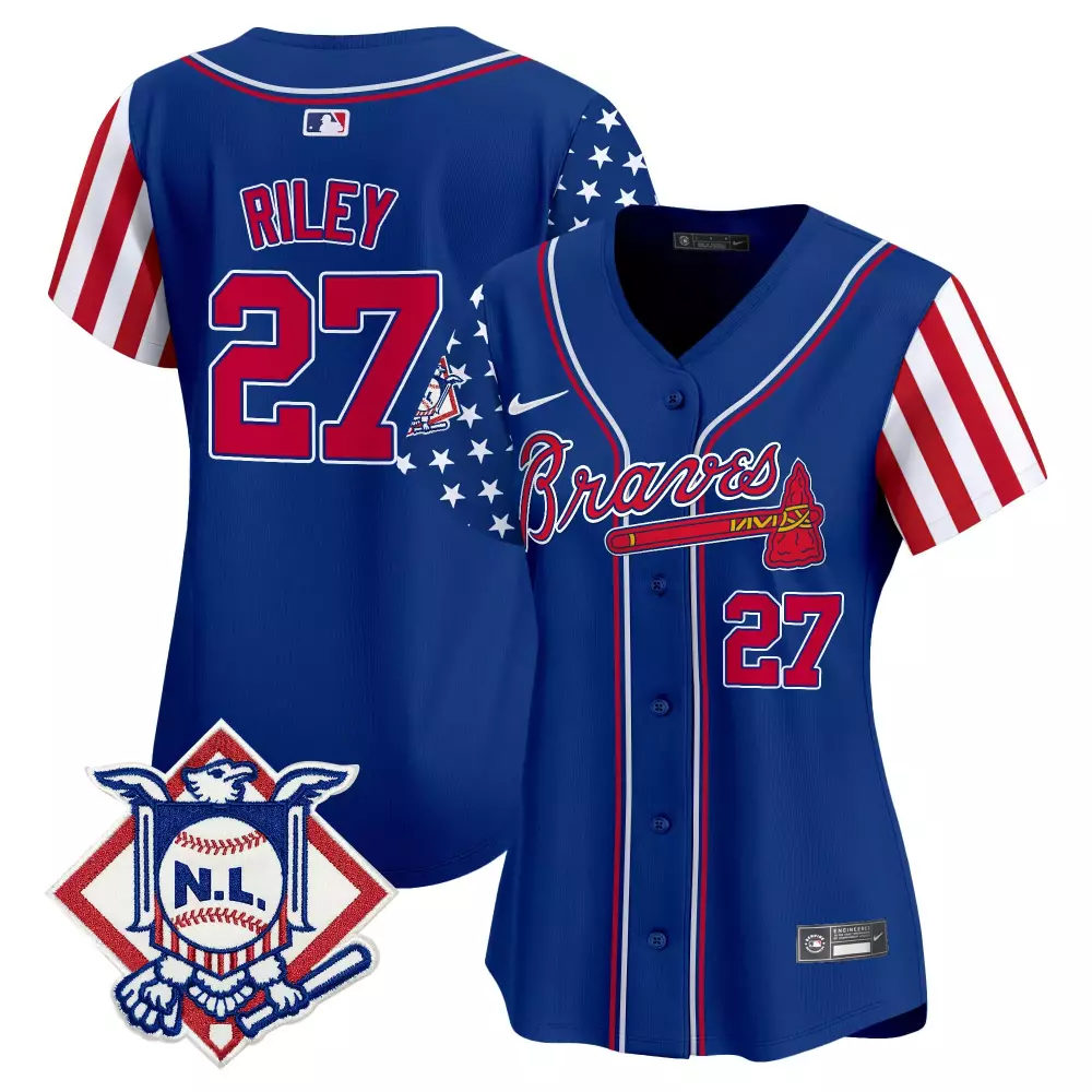 Customizable Royal orlando arcia atlanta braves 2024 fourth of july vapor premier limited jersey v2 all stitched
