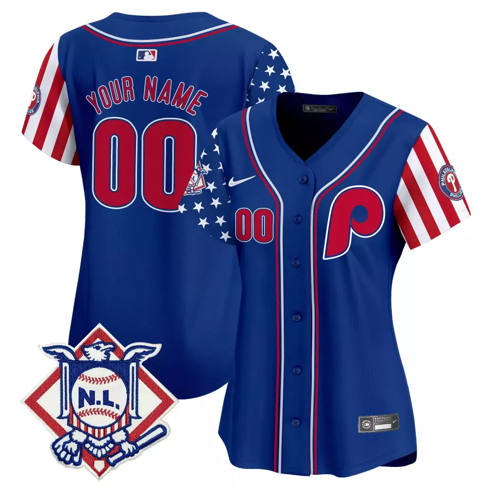 Customizable Royal phillies 2024 fourth of july vapor premier limited custom jersey all stitched