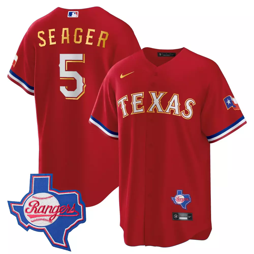 Customizable Royal team texas rangers gold trim cool base jersey texas patch all stitched