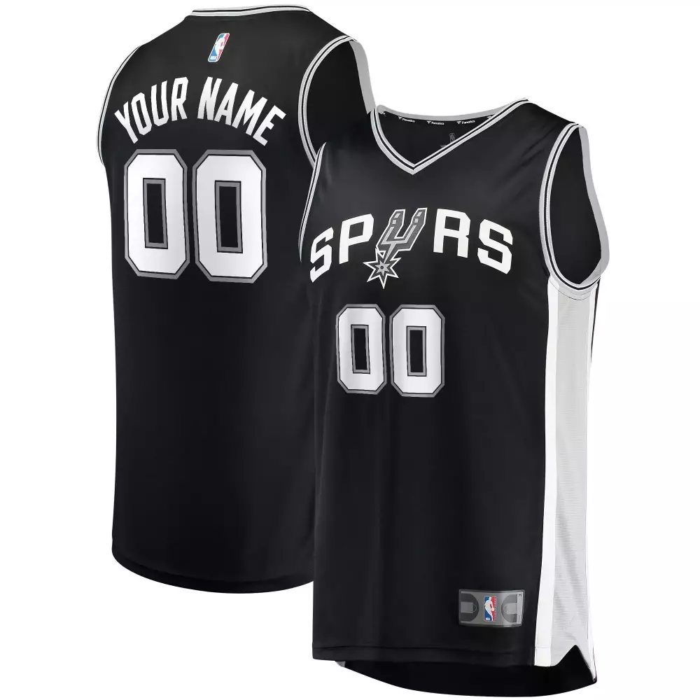 Custom San antonio spurs custom black icon edition jersey gift for san antonio spurs fans
