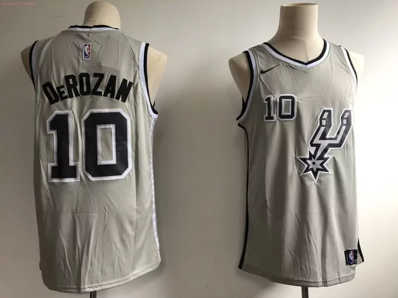 Custom San antonio spurs demar derozan 10 2020 nba new arrival grey jersey jersey
