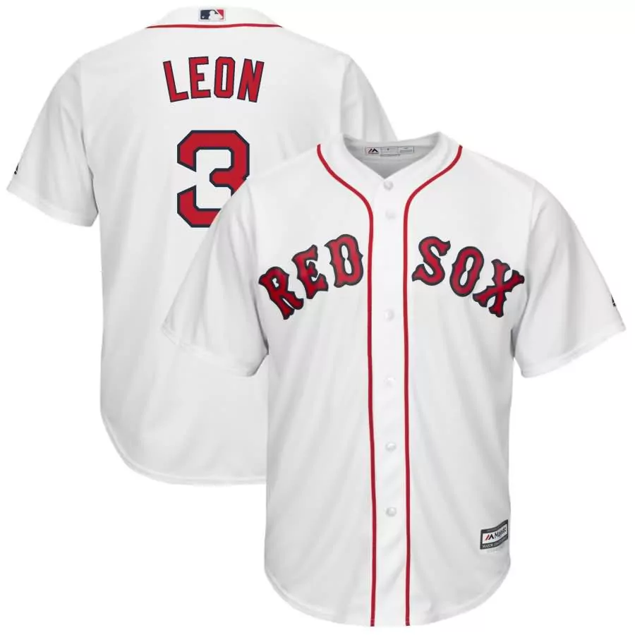 Custom Sandy leon boston red sox majestic home cool base replica player jersey white