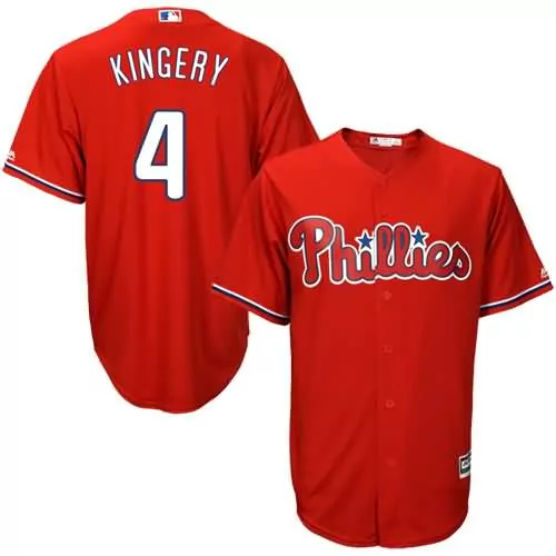 Custom Scott kingery philadelphia phillies majestic fashion official cool base player jersey scarlet