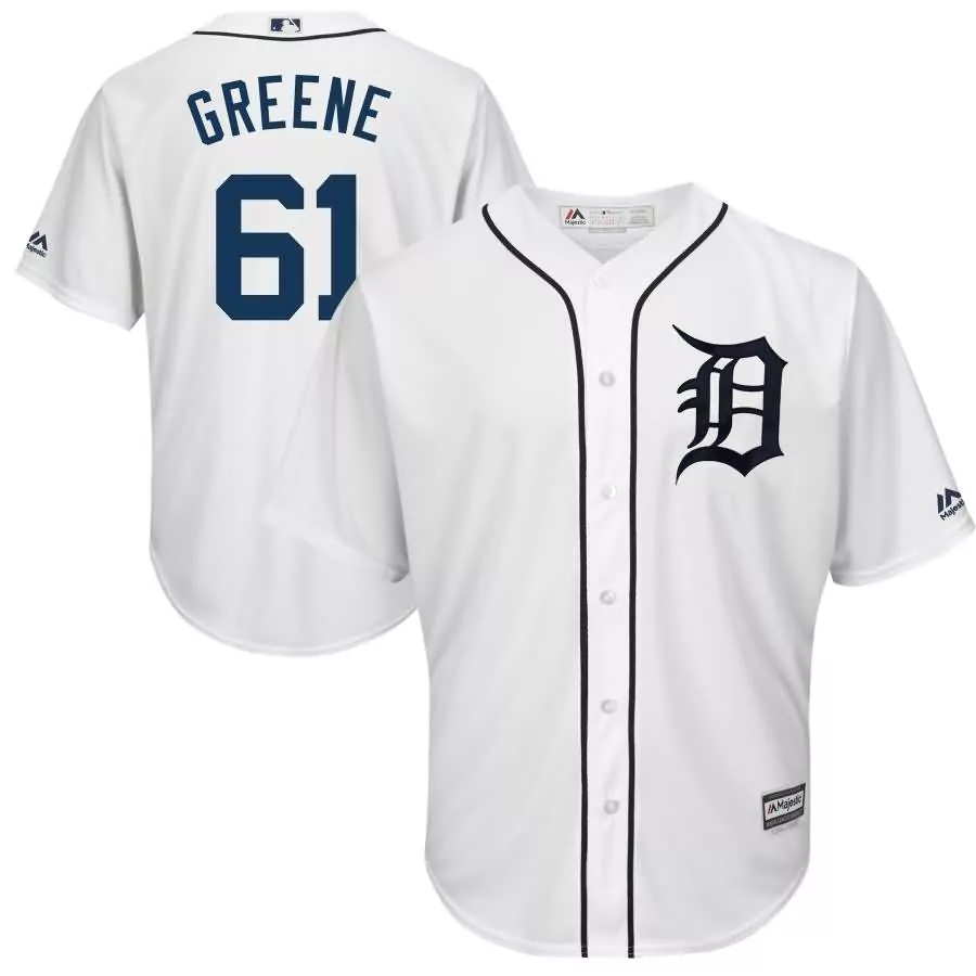 Customizable Shane greene detroit tigers majestic home cool base player jersey white