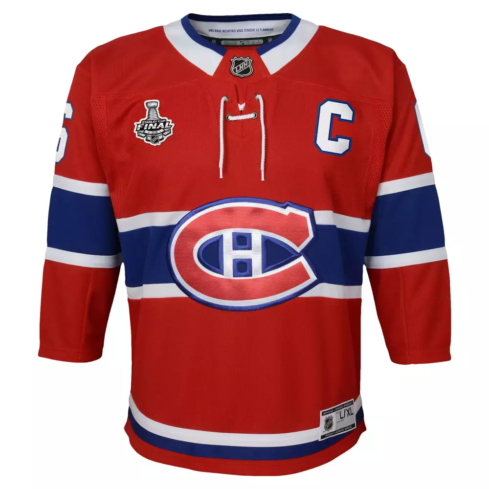Custom Montreal Canadiens  Stanley Cup Final 2021 Shea Weber Home Bound Breakaway Hockey Jersey – Red