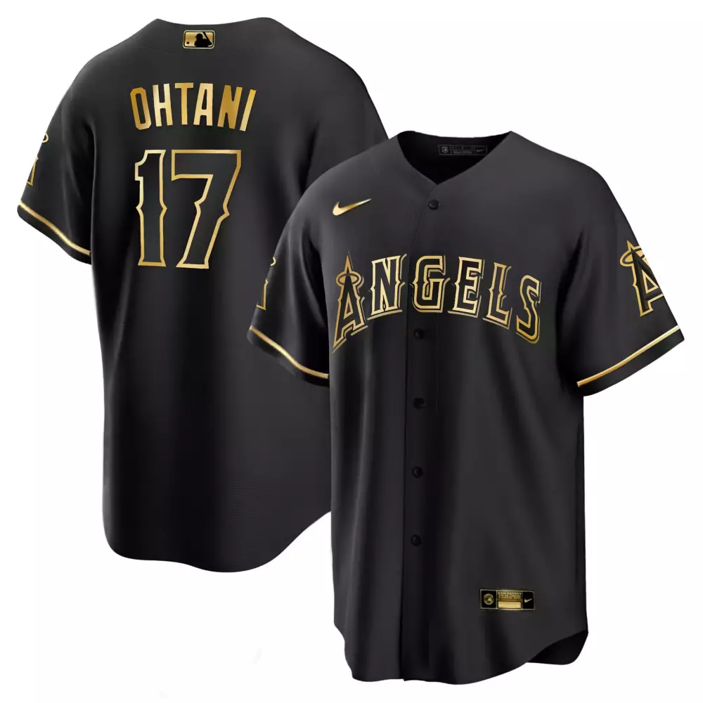 Personalized Shohei ohtani los angeles angels white gold amp black gold jersey all stitched