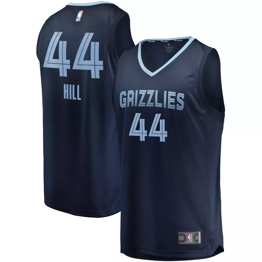Custom Solomon hill memphis grizzlies player navy icon edition jersey gift for memphis grizzlies fans