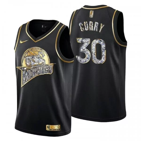 Custom Stephen curry golden state warriors black diamond edition jersey all stitched
