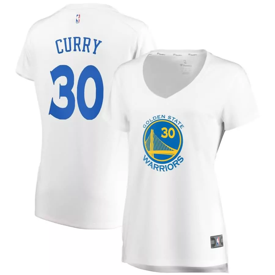 Custom Stephen curry golden state warriors fanatics ed womens fast break player jersey association edition white
