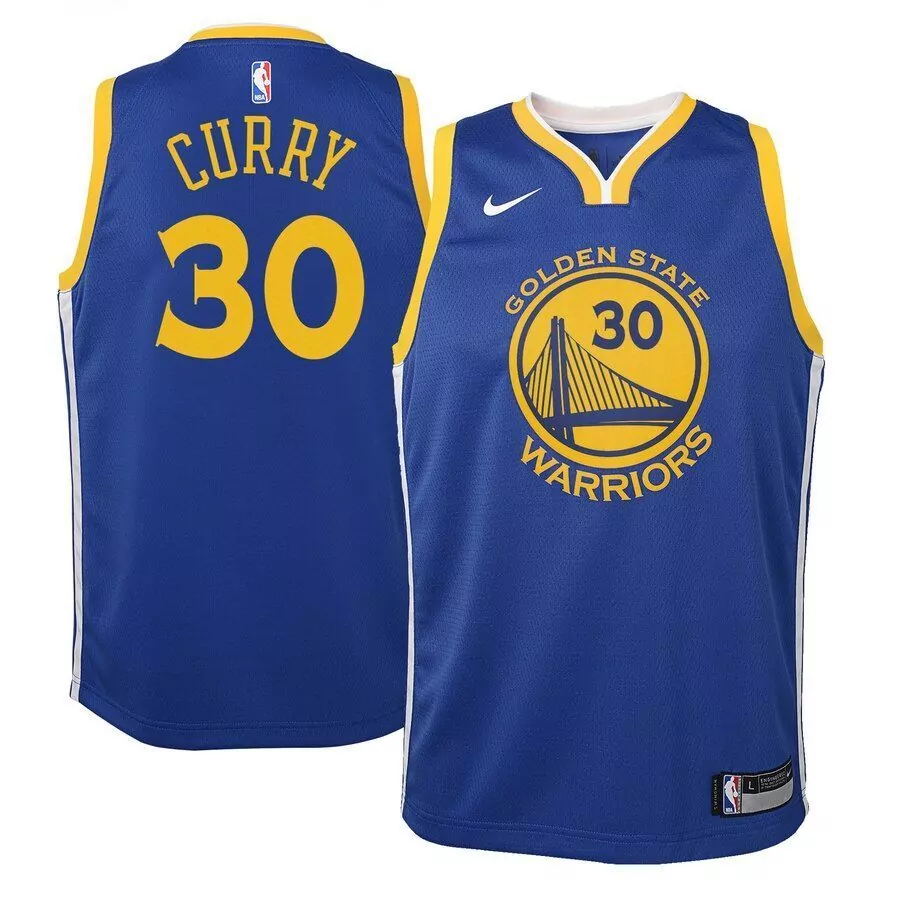 Customizable Stephen curry golden state warriors youth jersey blue icon edition 2019