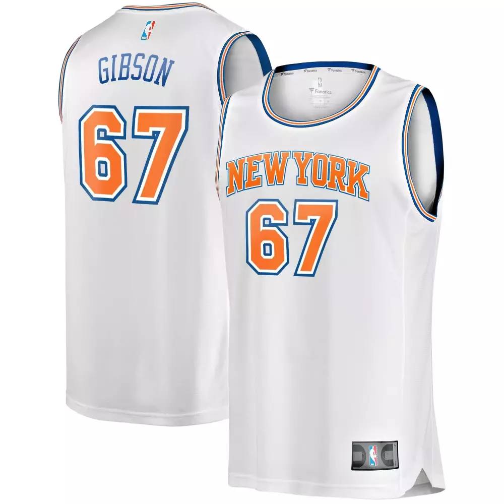 Personalized Taj gibson new york knicks player statement edition white jersey gift for new york knicks fans