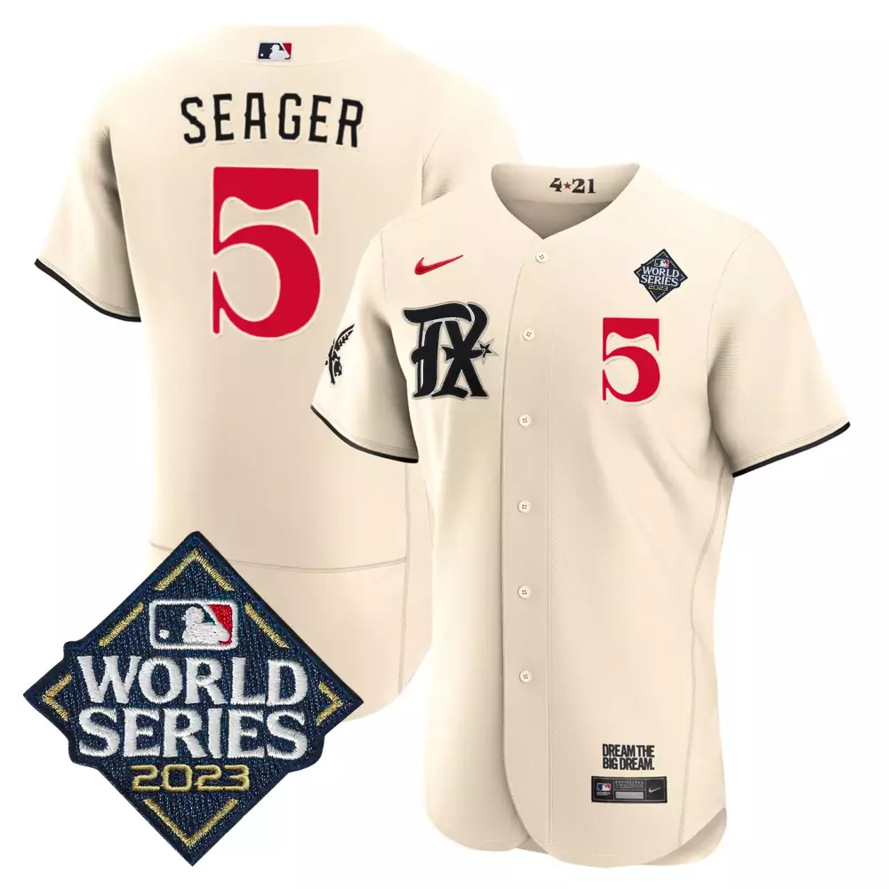 Personalized Texas rangers corey seager city connect 2023 world series jersey all stitched