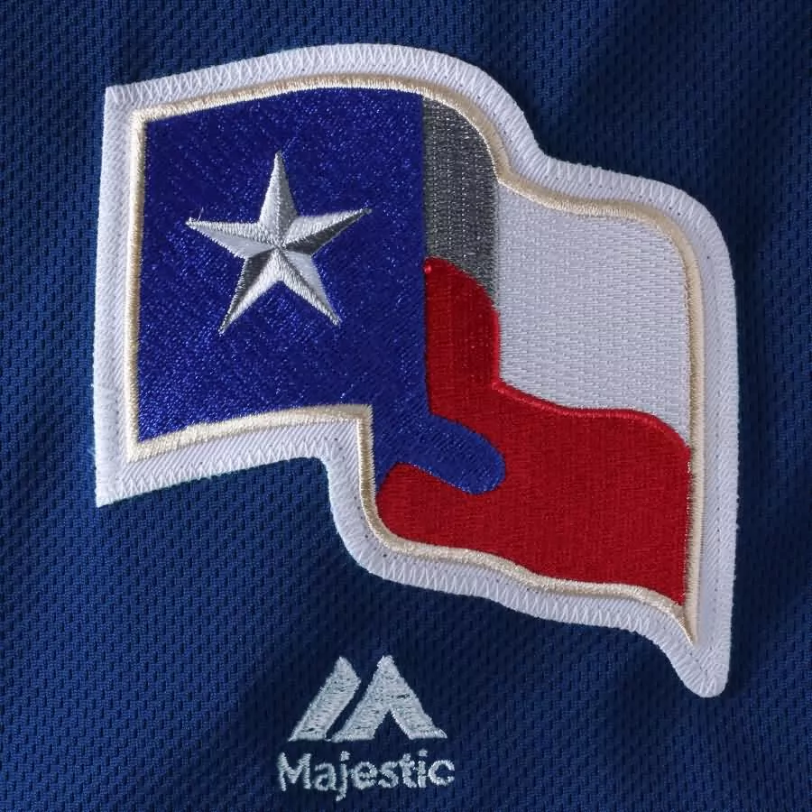 Personalized Texas rangers majestic alternate 2016 spring training flex base collection team jersey royal