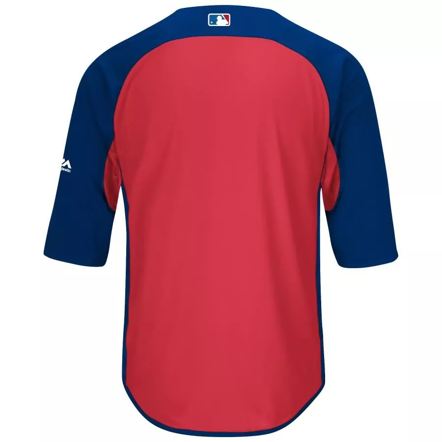 Personalized Texas rangers majestic collection on field 34 sleeve batting practice jersey royalred