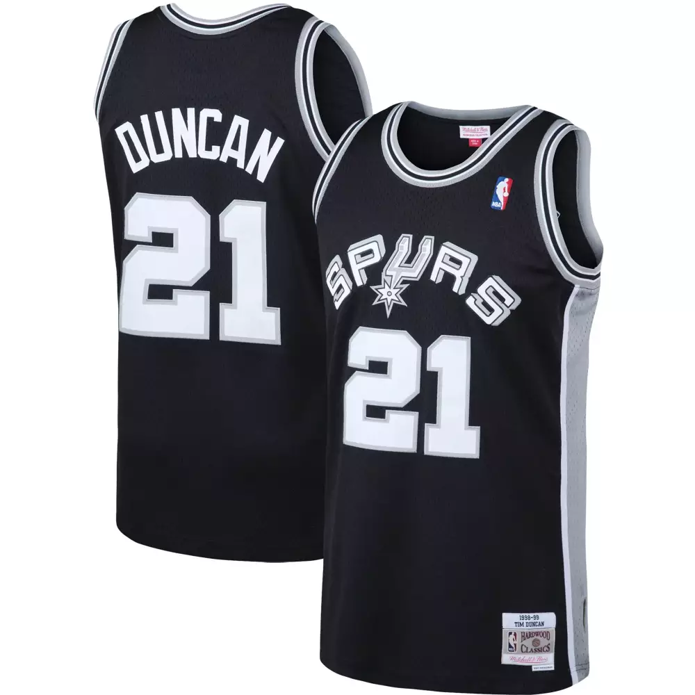 Custom Tim duncan san antonio spurs mitchell amp ness big amp tall hardwood classics jersey black