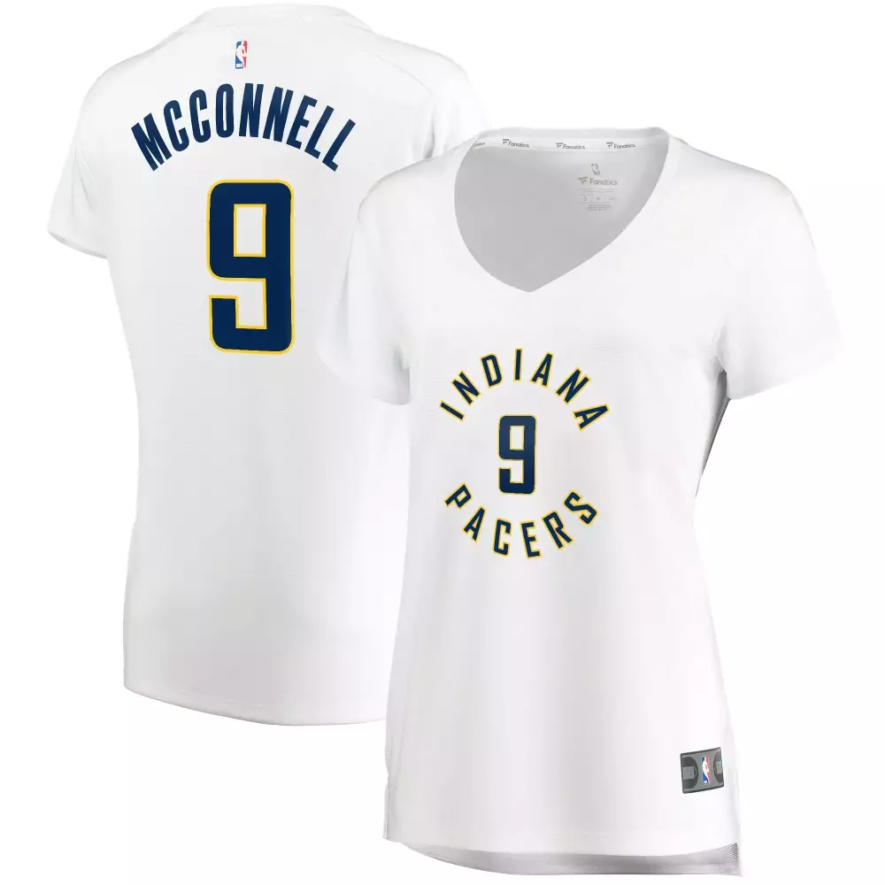 Personalized Tj mcconnell pacers womens player association edition white jersey gift for pacers fans