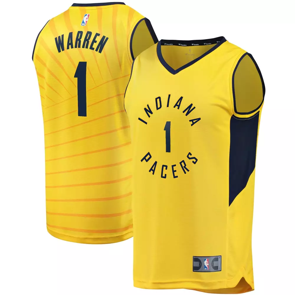 Customizable Tj warren pacers player statement edition gold jersey gift for pacers fans