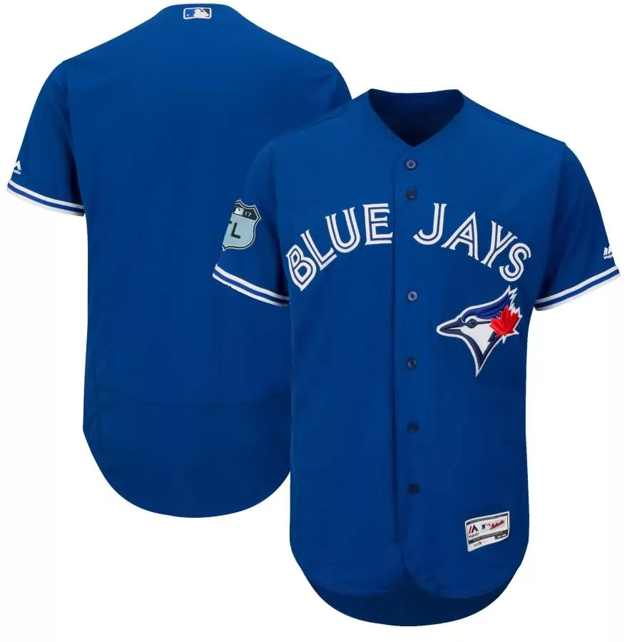 Custom Toronto blue jays majestic 2017 spring training flex base team jersey royal