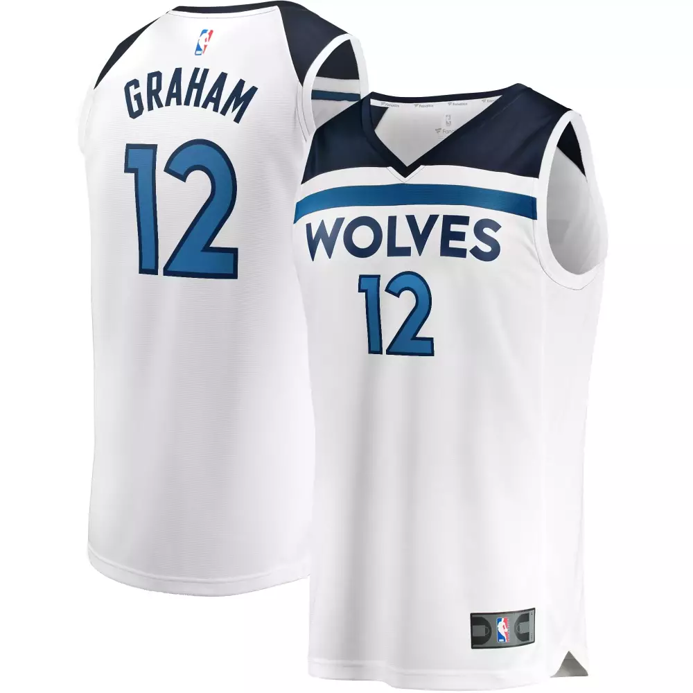 Customizable Treveon graham minnesota timberwolves fanatics ed youth fast break player jersey association edition white