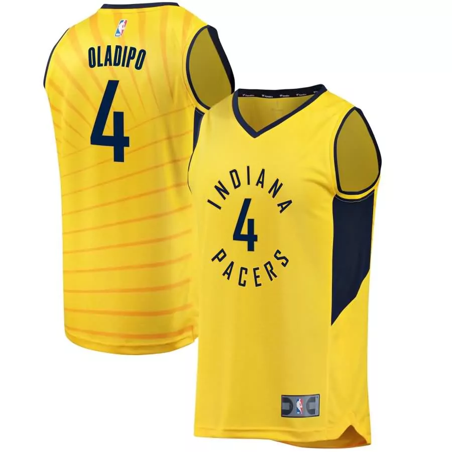 Personalized Victor oladipo indiana pacers fanatics ed fast break player jersey statement edition gold