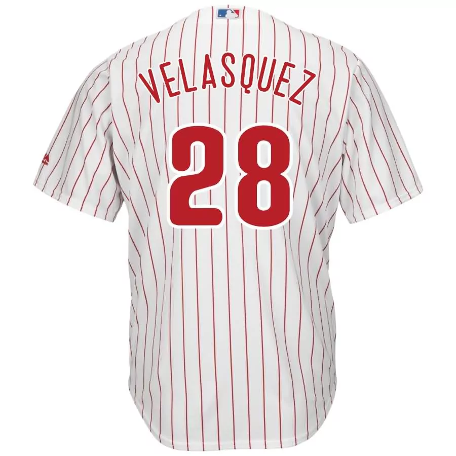 Customizable Vince velasquez philadelphia phillies majestic home cool base player jersey white