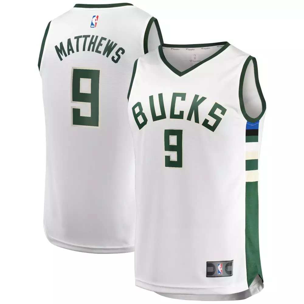 Customizable Wesley matthews milwaukee bucks player white association edition jersey gift for milwaukee bucks fans