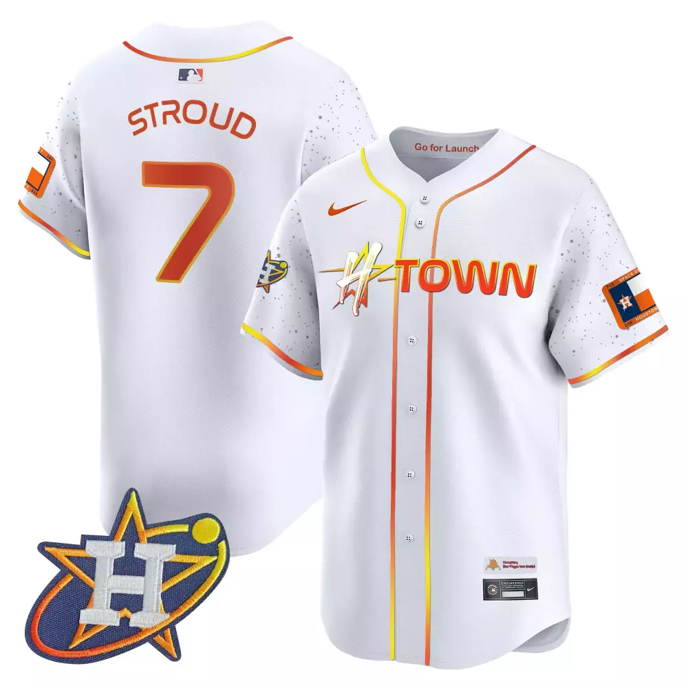 Customizable White cj stroud astros 2024 space city h town vapor premier limited jersey all stitched