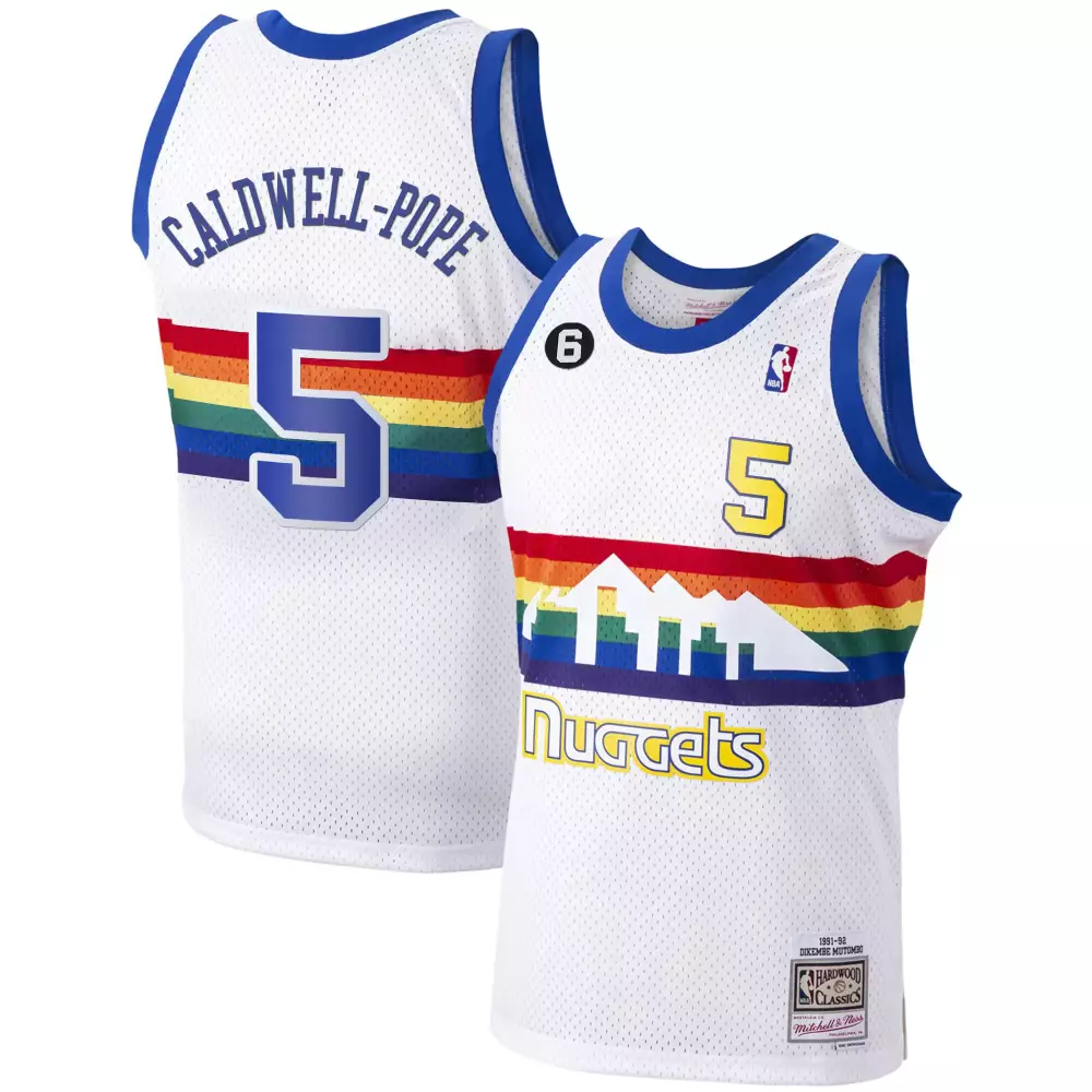 Customizable White classic nikola jokic denver nuggets 6 patch collection jersey all stitched