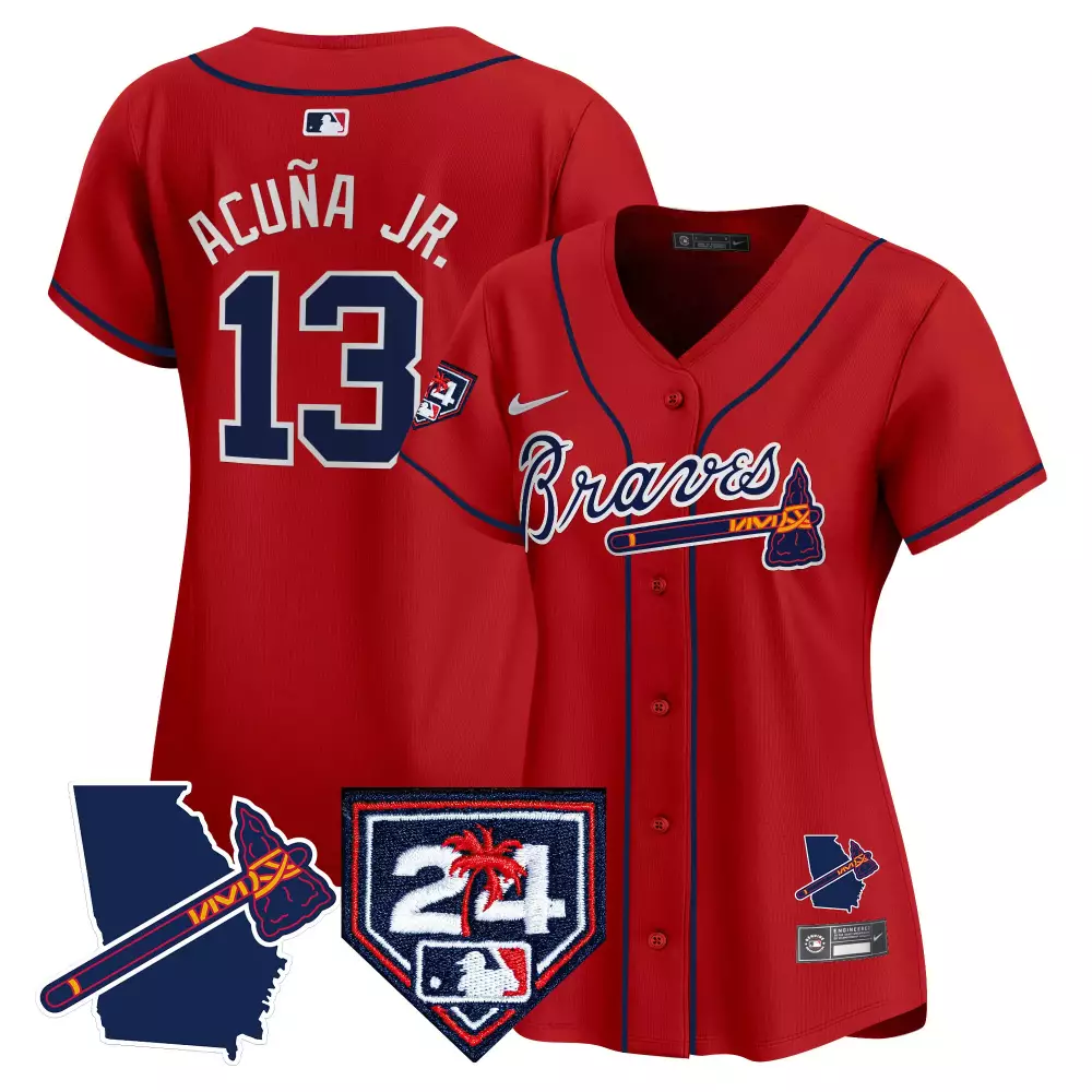 Personalized White eddie rosario atlanta braves 2024 spring training georgia patch vapor premier limited jersey all stitched