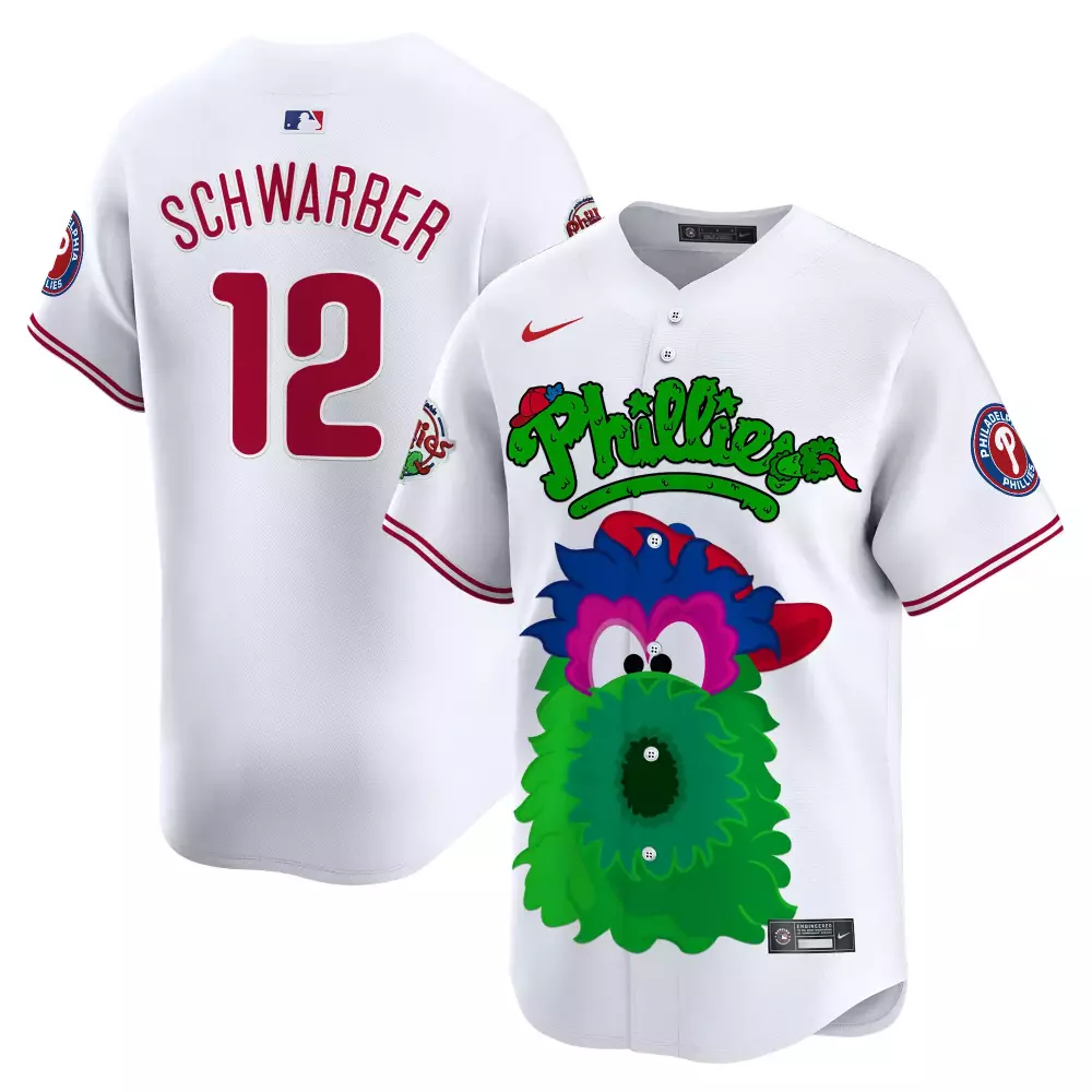 Customizable White kyle schwarber unisex phillies phanatic vapor premier jersey v2 printed