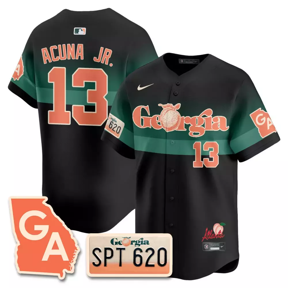 Customizable White matt olson braves peach plates georgia peaches vapor premier jersey printed
