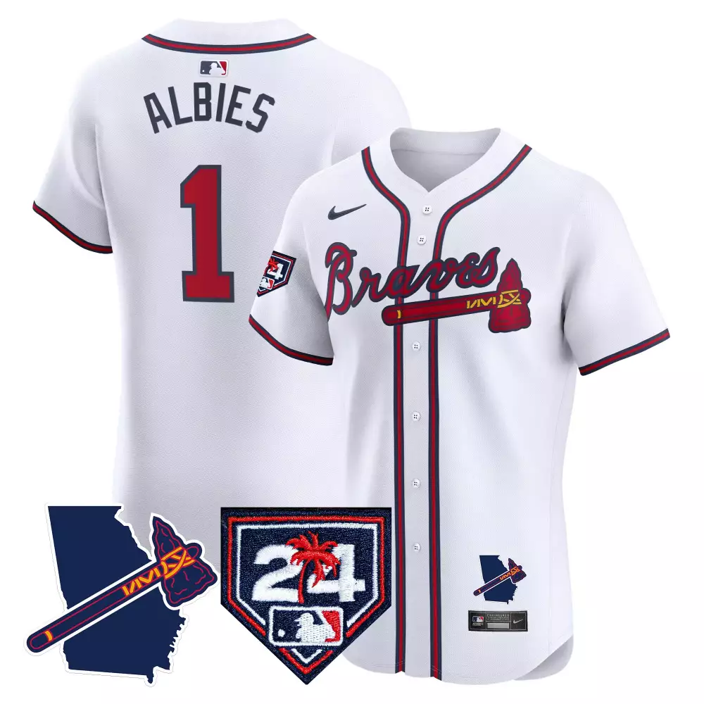 Customizable White michael harris ii atlanta braves 2024 spring training georgia patch vapor premier elite jersey all stitched