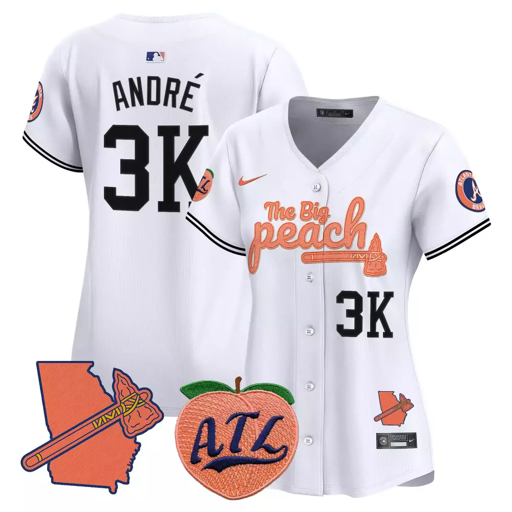 Customizable White ronald acuna jr atlanta braves the big peach vapor premier limited jersey v2 all stitched
