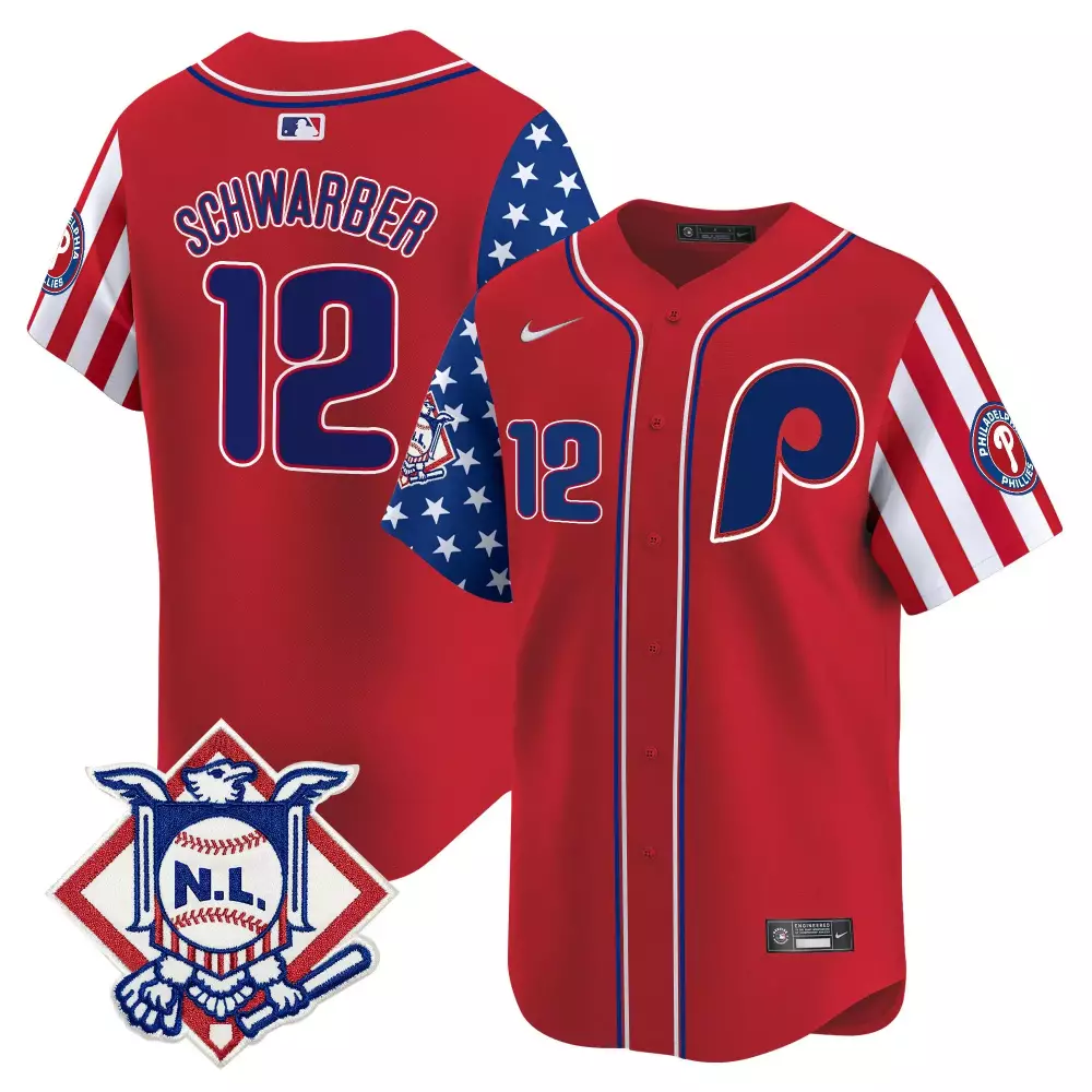 Customizable White team phillies 2024 fourth of july vapor premier limited jersey all stitched