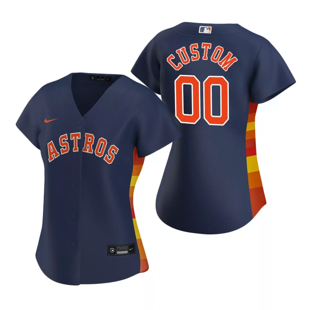 Personalized Womens astros custom text navy 2020 alternate jersey gift for astros fan