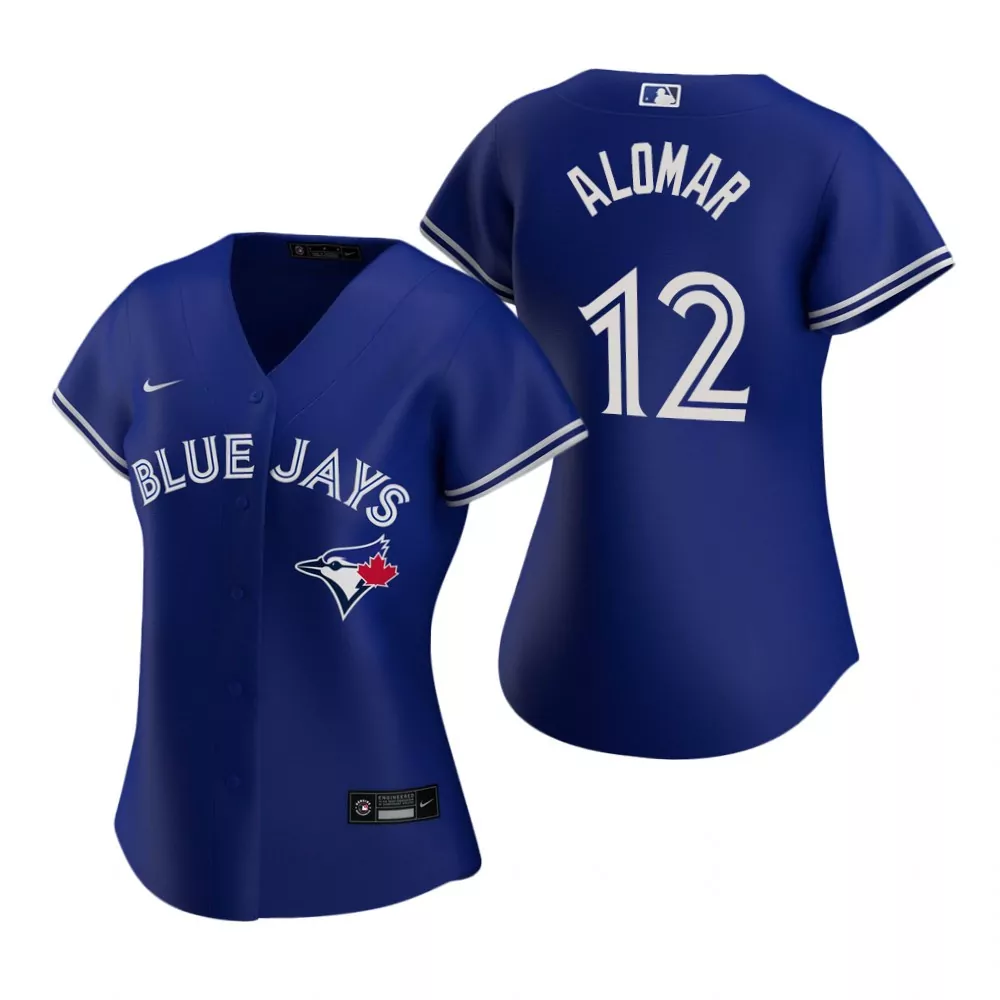 Customizable Womens blue jays 12 roberto alomar royal 2020 alternate jersey gift for blue jays fan