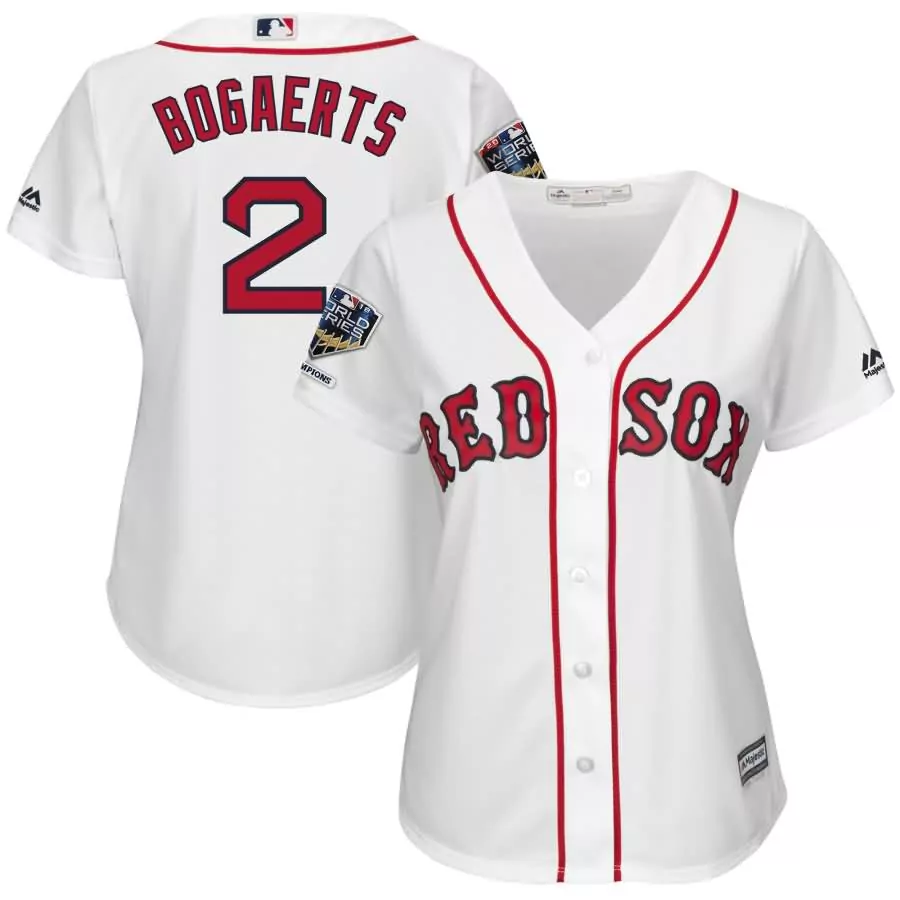 Customizable Xander bogaerts boston red sox majestic womens 2018 world series champions home cool base player jersey white